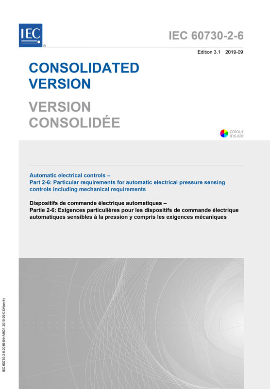Cover IEC 60730-2-6:2015+AMD1:2019 CSV (Consolidated Version)